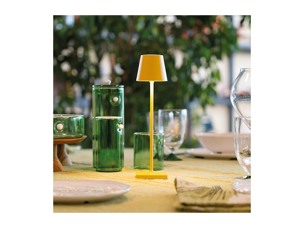 Zafferano - Lampe de table LED rechargeable et à intensité variable Poldina Pro Micro Ocre - 1,8 W 2200-2700-3000 K
