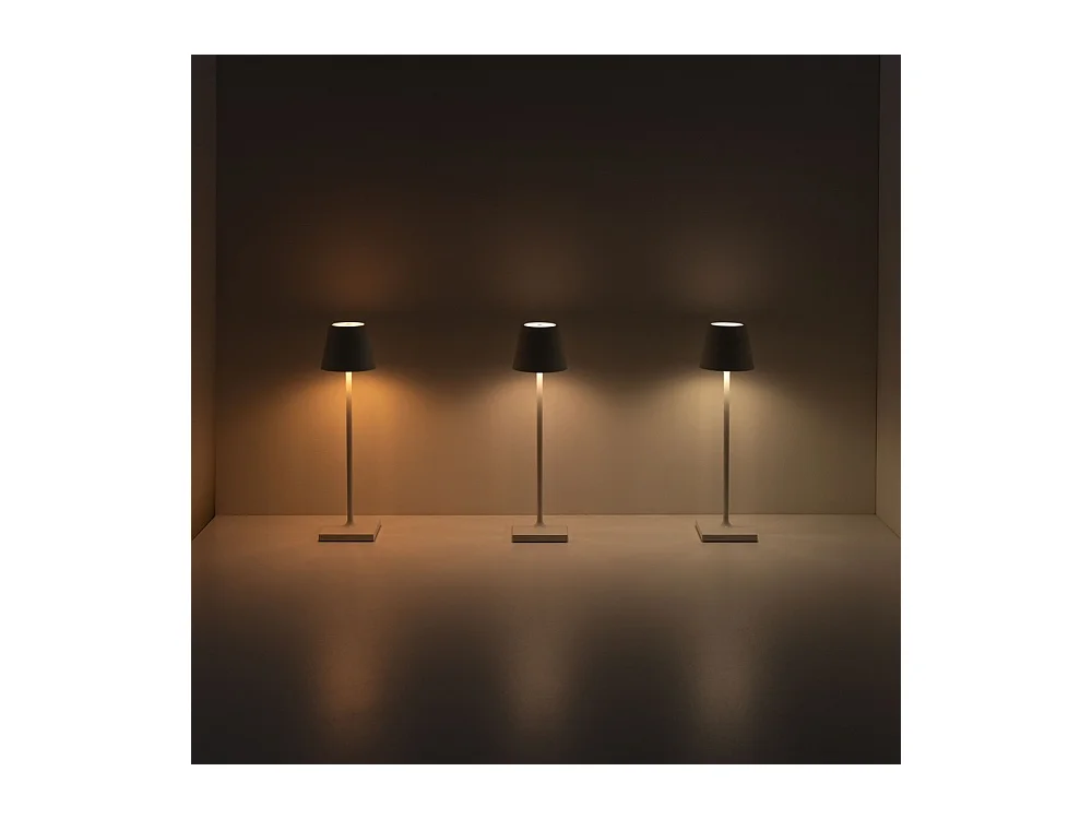 Zafferano - Lampe de table LED rechargeable et à intensité variable Poldina Pro Micro Ocre - 1,8 W 2200-2700-3000 K