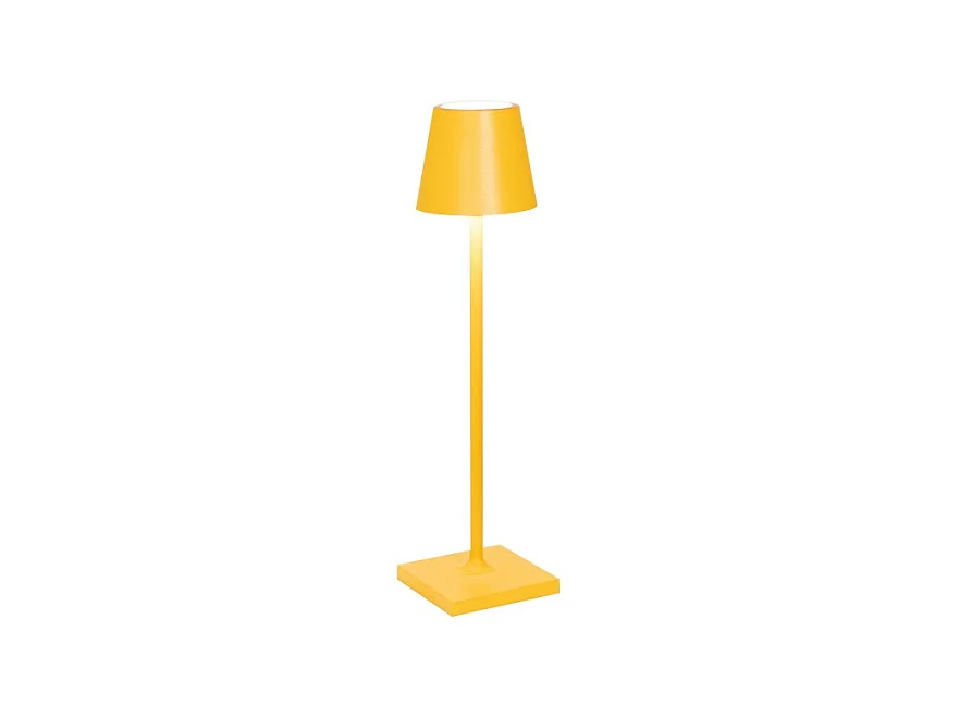 Zafferano - Poldina Pro Micro Ochre oplaadbare en dimbare LED-tafellamp - 1,8W 2200-2700-3000K