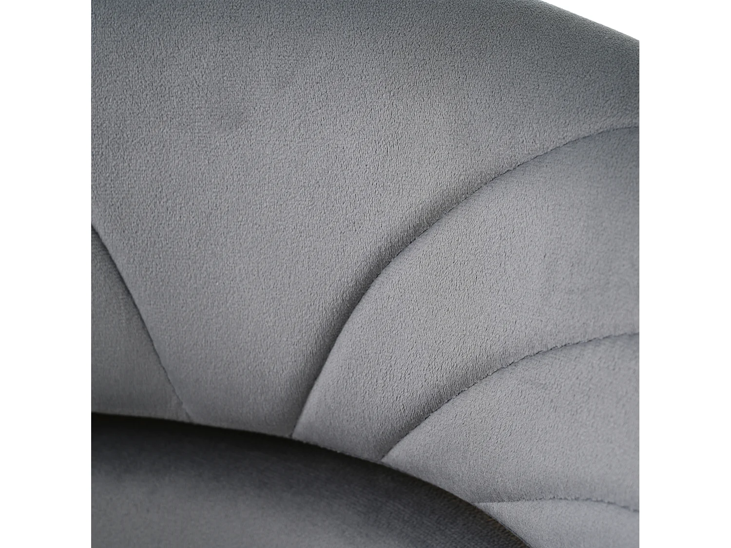 Chaise à manger simple en velours avec accoudoirs et dossier - pieds en métal - gris