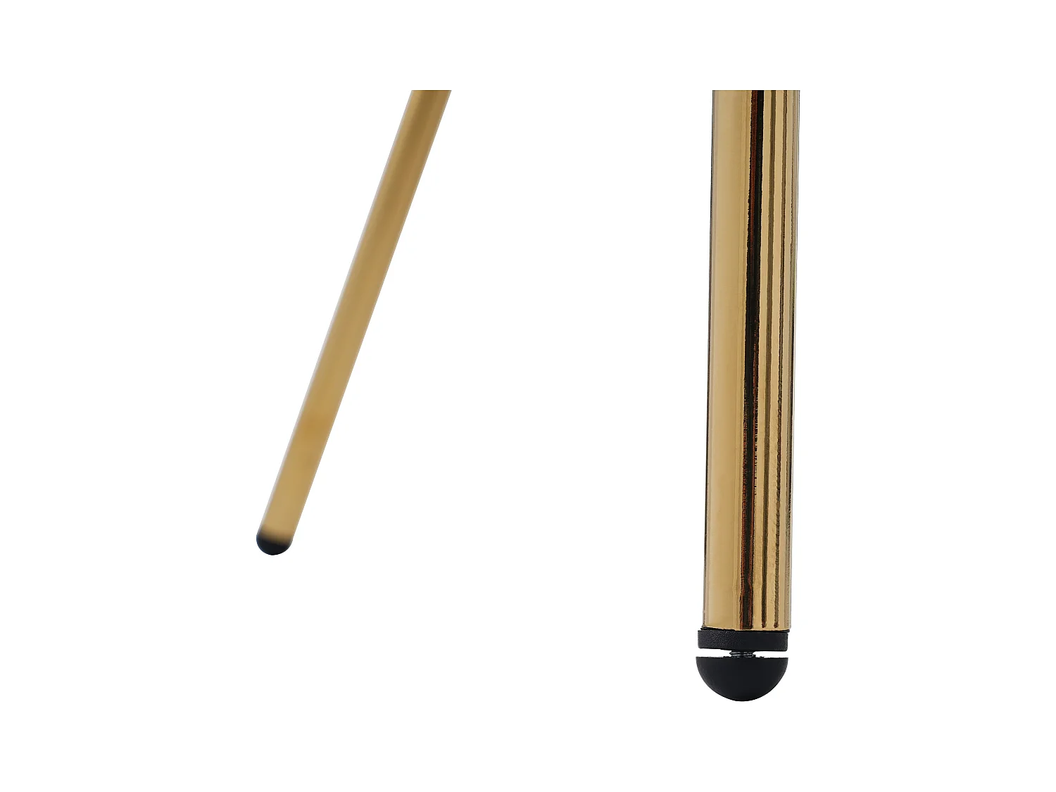 Chaise à manger avec accoudoirs et dossier - imitation fourrure de lapin beige - pieds en métal