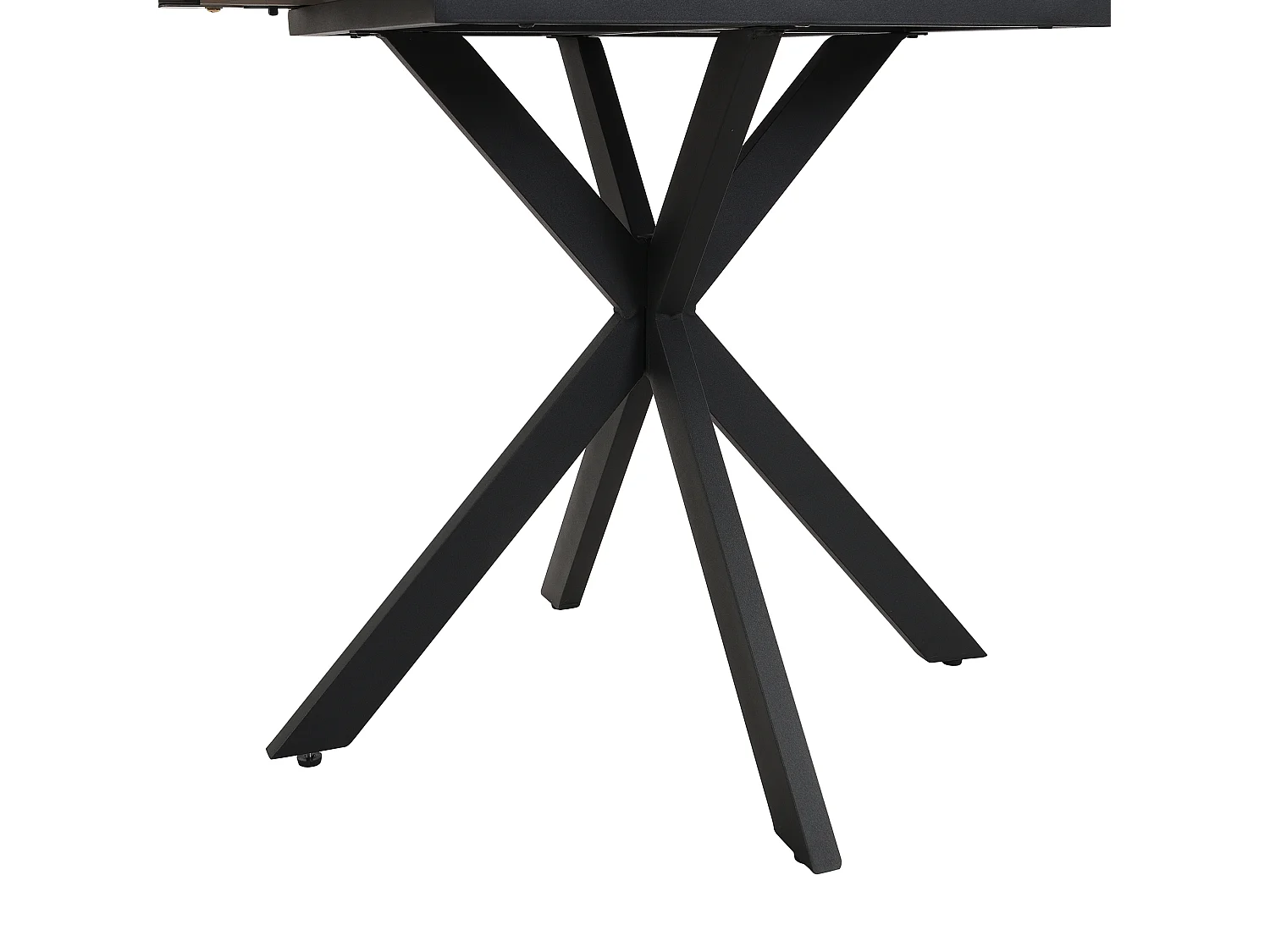 Uitschuifbare opklapbare salontafel voor 4-6 personen - metalen poten - wit (150/180x70x76 cm)