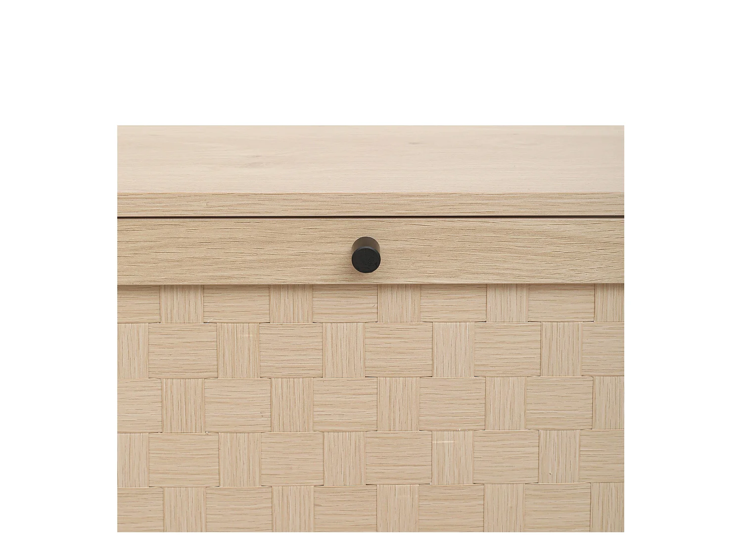 Scarpiera bohémien 60x24x121 cm, 3 ripiani con motivo a righe e croci. Stile naturale, ideale per ingresso, corridoio o spazi simili.