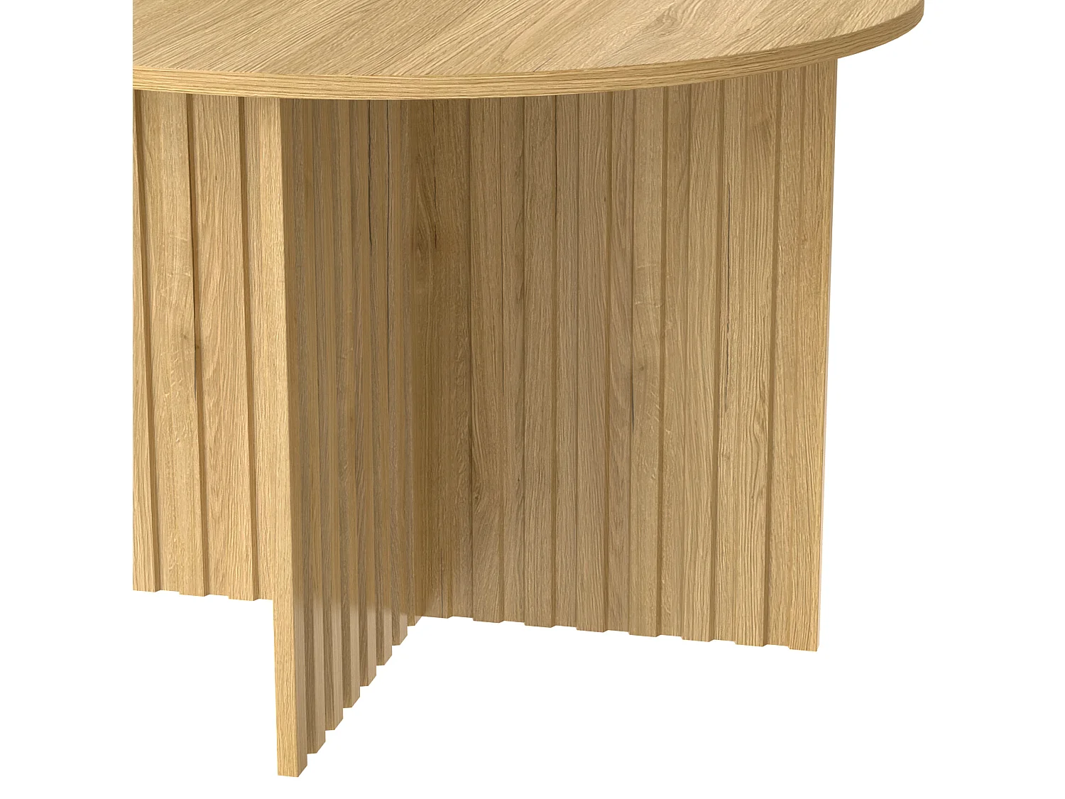 Lot de 2 tables gigognes modernes en bois, Ø76cm et Ø40cm, polyvalentes, en MDF et PB, naturel clair