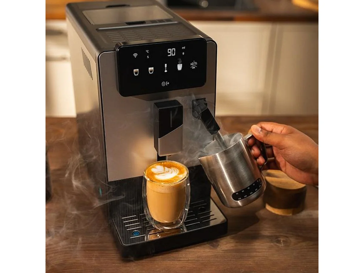 Cafetera superautomática Cecotec Cremmaet Steam 5 niveles Thermoblock  altura regulable inox