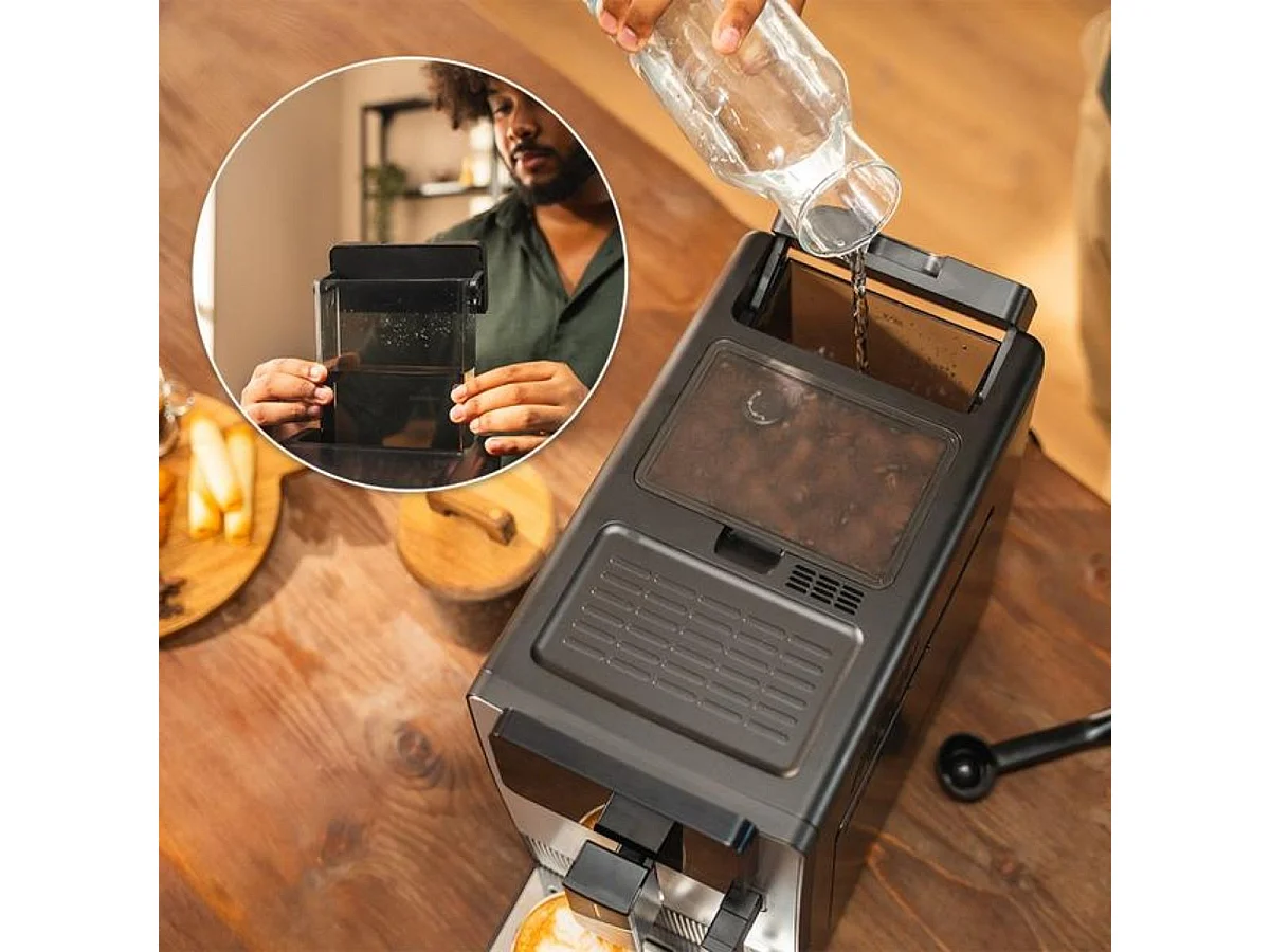 Cafetera superautomática Cecotec Cremmaet Steam 5 niveles Thermoblock  altura regulable inox