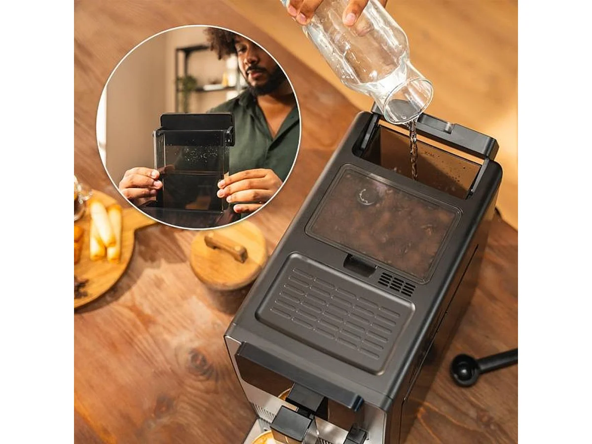 Cafetera superautomática Cecotec Cremmaet Latte 5 niveles Thermoblock 19 bares negro