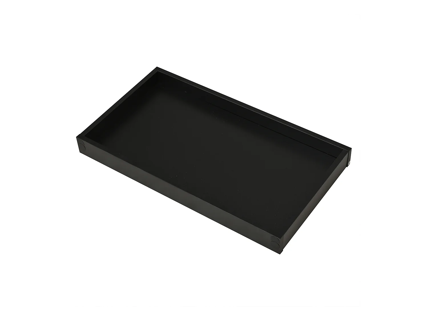 Table basse noire avec 2 tiroirs, éclairage LED et plateau amovible 90x45x35,5cm