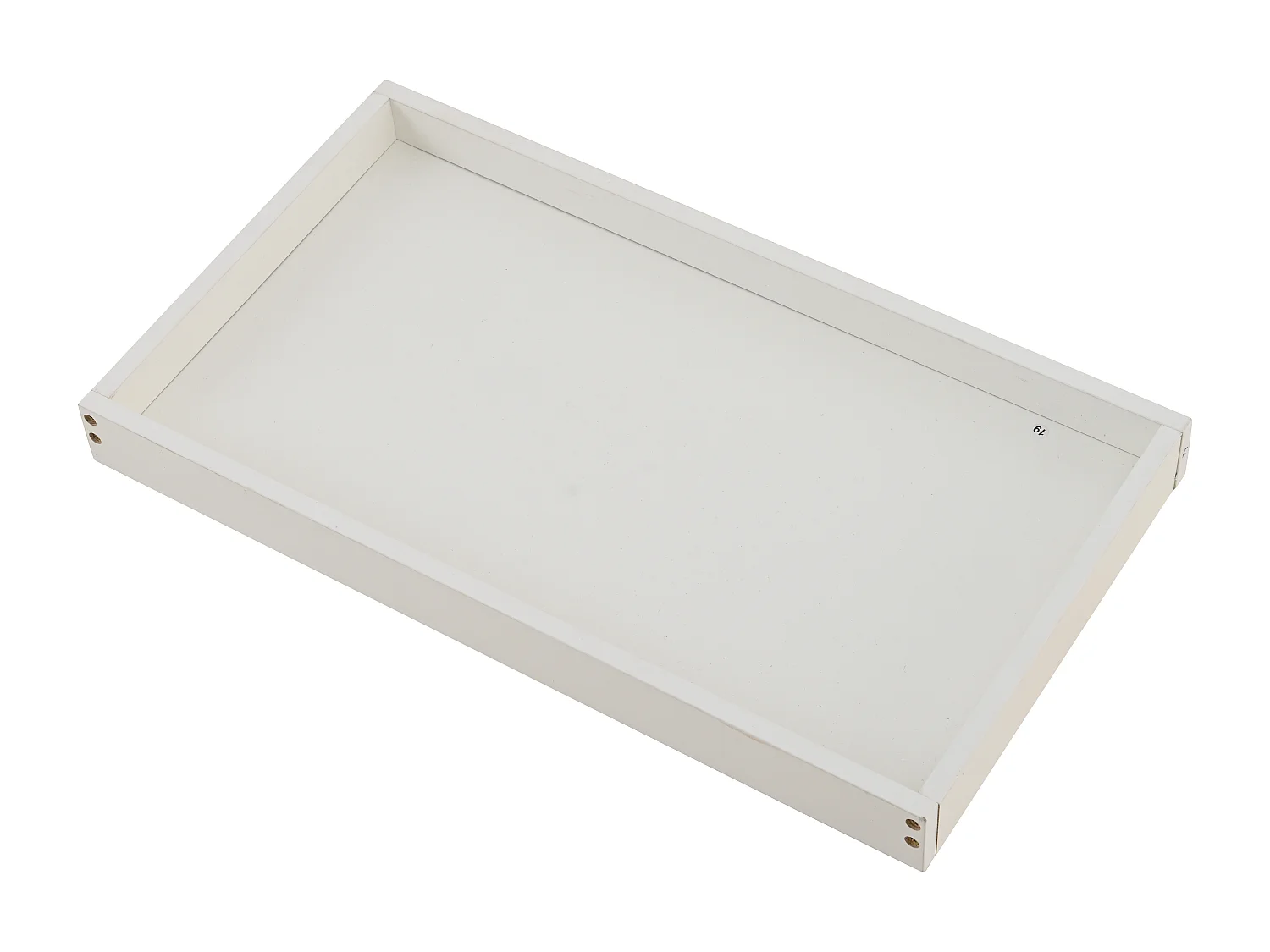 Table basse blanche avec 2 tiroirs, éclairage LED et plateau amovible 90x45x35,5cm