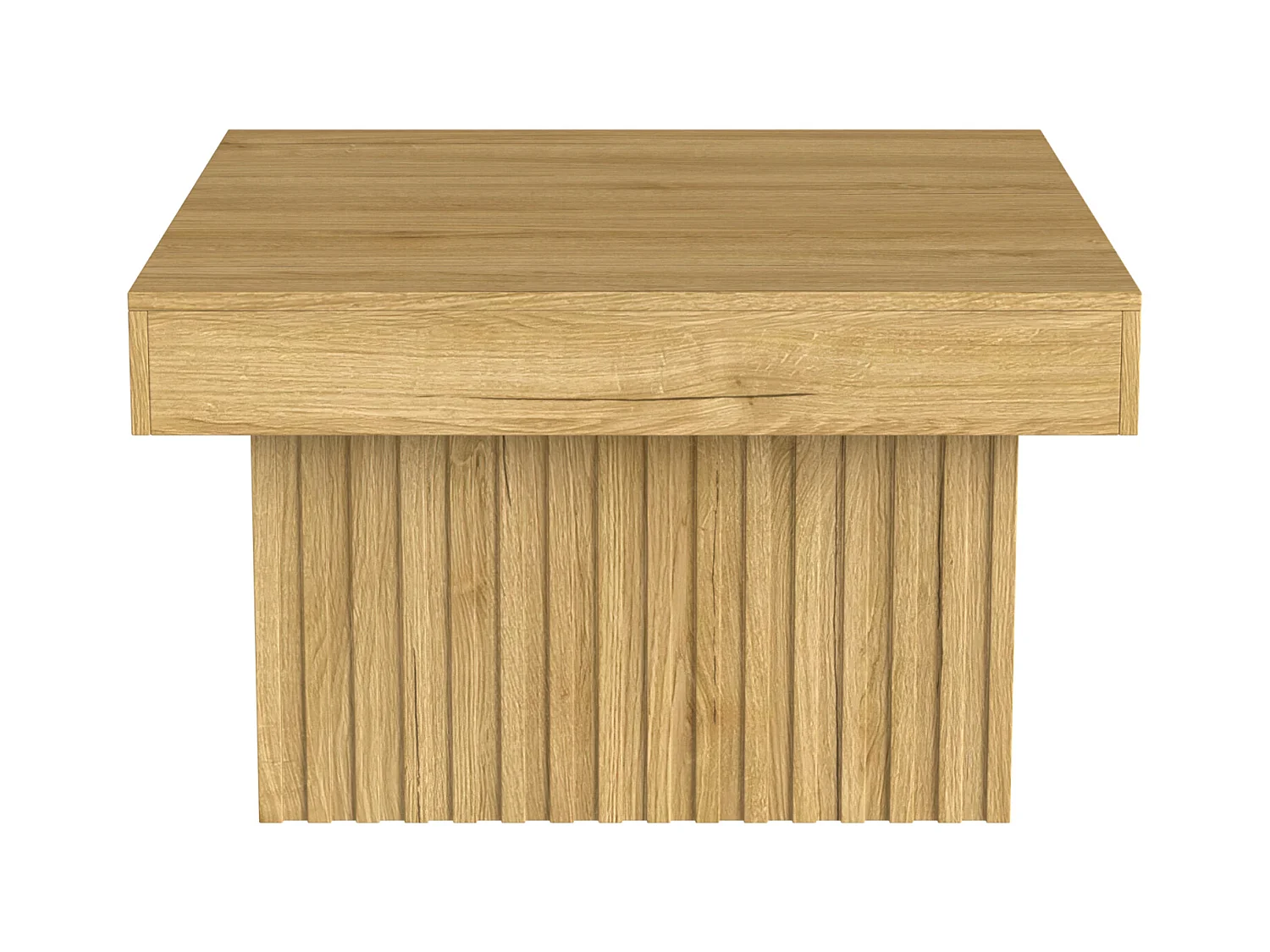 Table basse élégante en bois avec plateau en PB et base en MDF – Design moderne, robuste et polyvalent,  79 x 79 x 46 cm