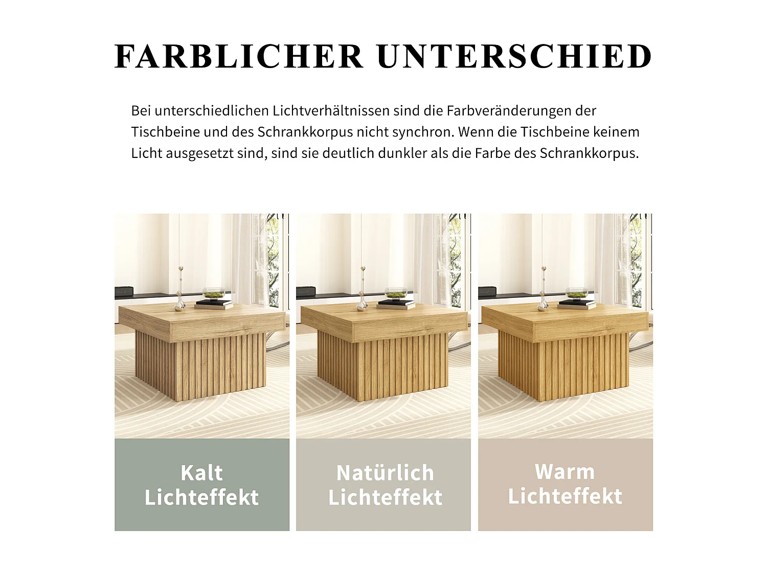 Elegante mesa de centro de madeira com tampo em PB e base em MDF – Design moderno, robusto e versátil, 79 x 79 x 46 cm