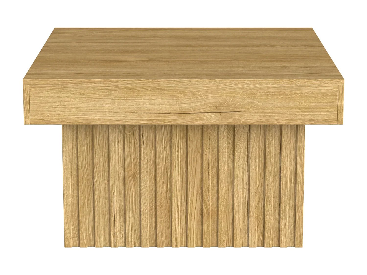 Elegante mesa de centro de madeira com tampo em PB e base em MDF – Design moderno, robusto e versátil, 79 x 79 x 46 cm