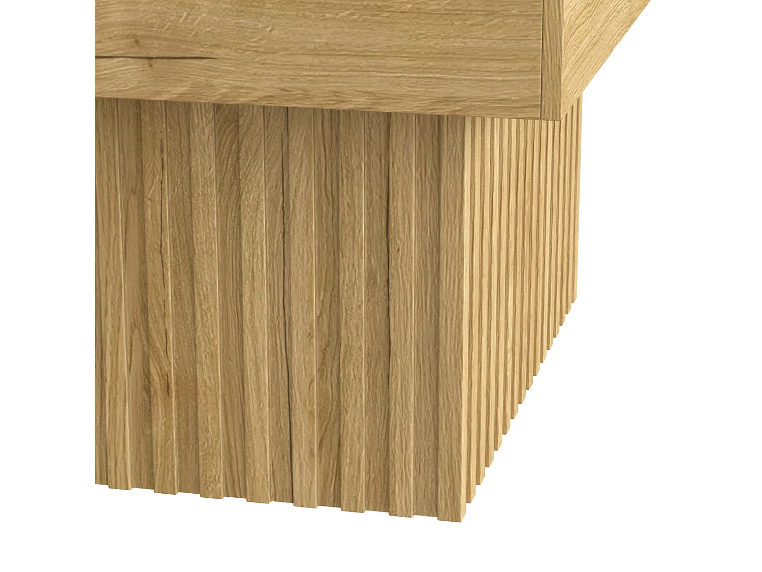 Elegante mesa de centro de madeira com tampo em PB e base em MDF – Design moderno, robusto e versátil, 79 x 79 x 46 cm