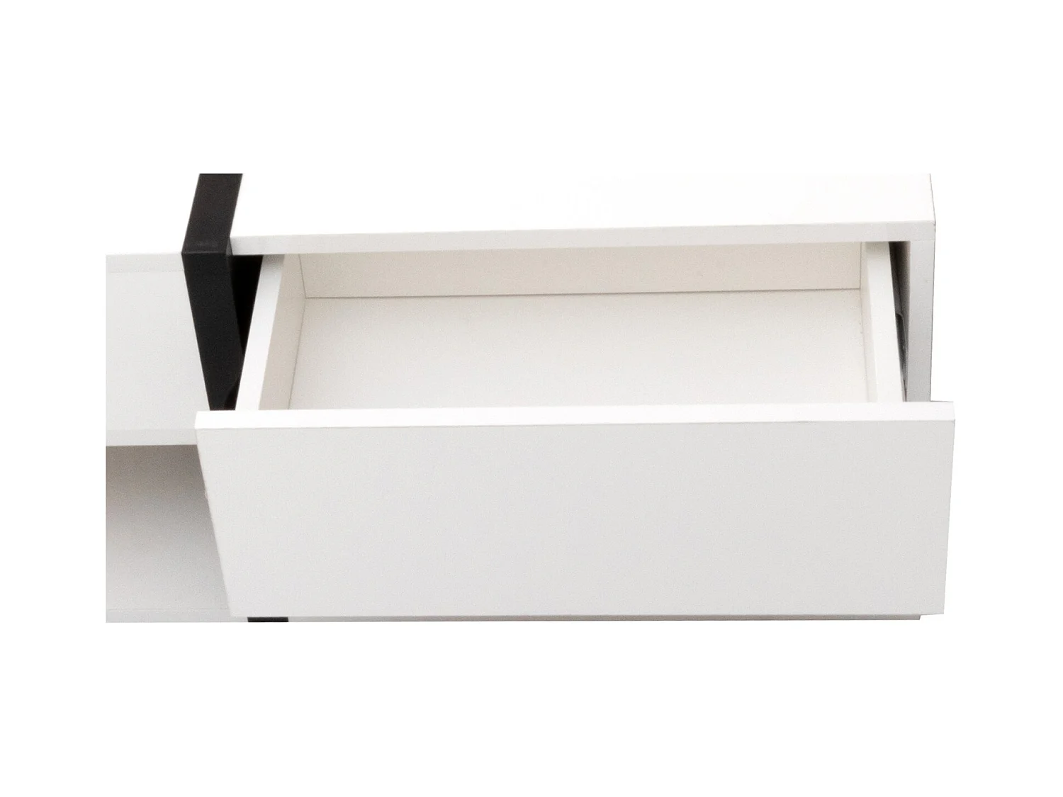 Mesa de centro brilhante com 4 gavetas, coordenação de cores exclusiva e design linear, espaço de armazenamento embaixo, 78 x 78 x 36 cm