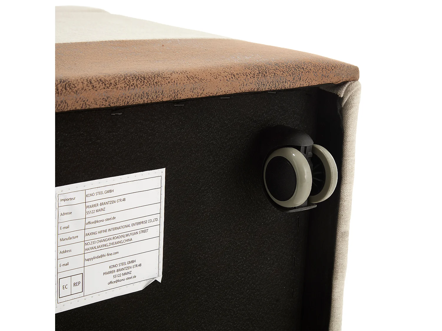 Lot de 2 chaises de salle à manger pivotantes, rangement, confortables et modernes, en lin Beige