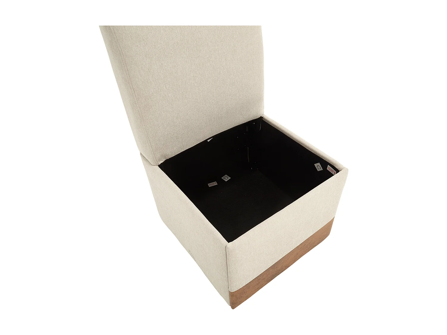 Lot de 2 chaises de salle à manger pivotantes, rangement, confortables et modernes, en lin Beige