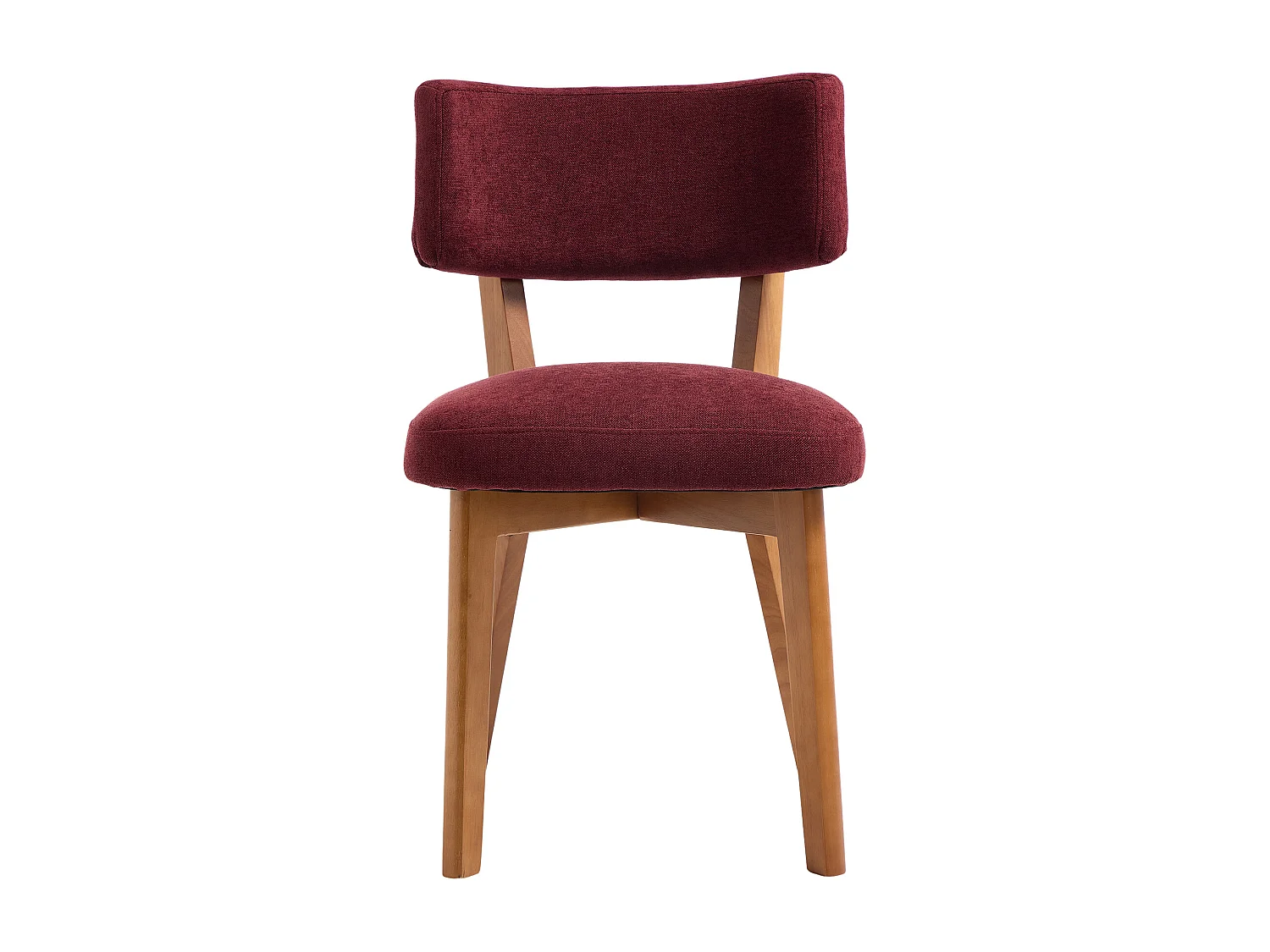 Chaises de salle à manger, style vintage, pour cuisine, salle à manger ou bureau, bois + toile de jute bordeaux