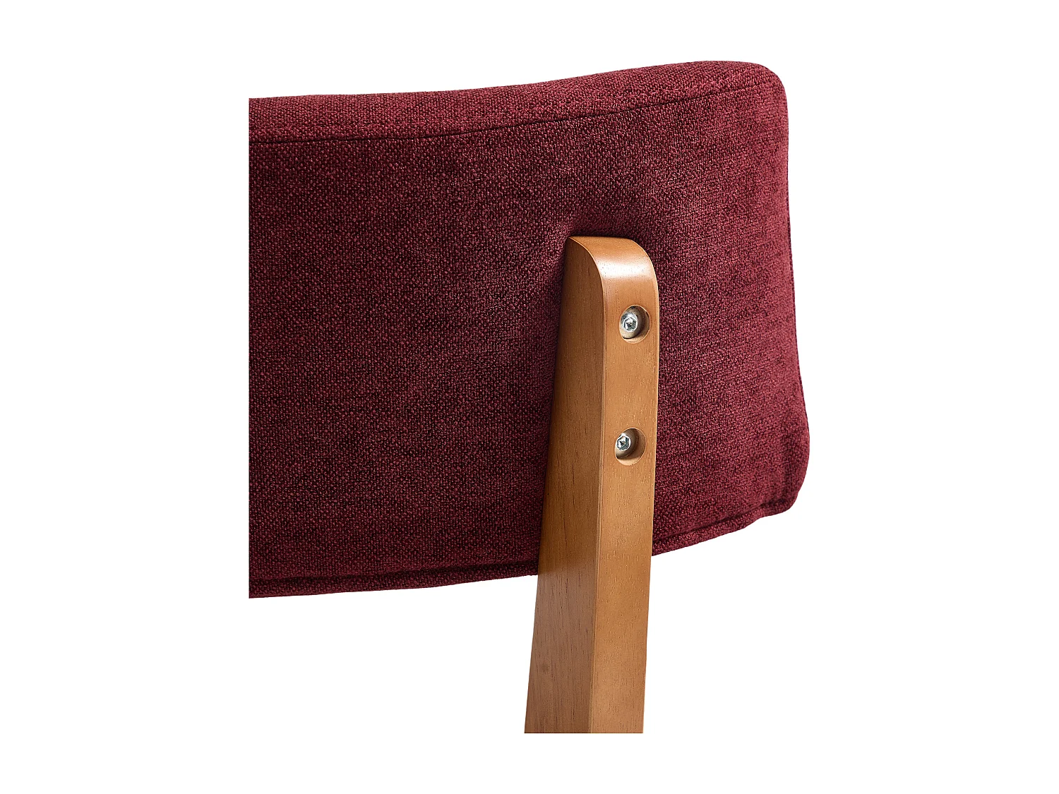 Chaises de salle à manger, style vintage, pour cuisine, salle à manger ou bureau, bois + toile de jute bordeaux