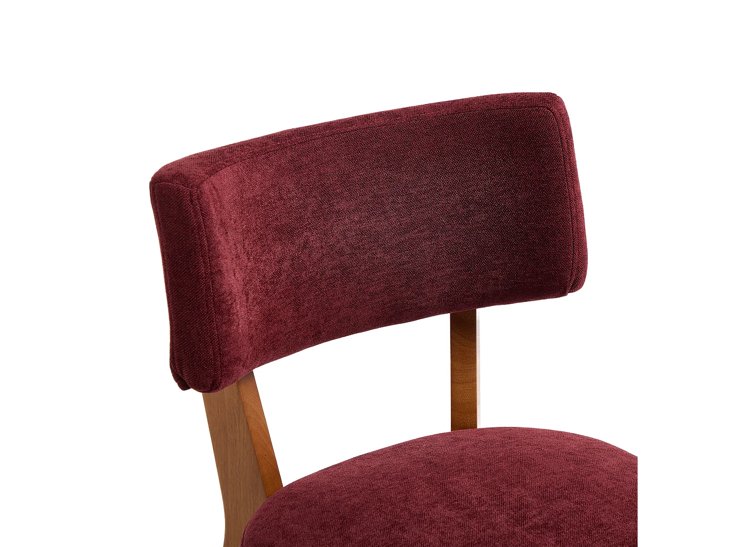 Chaises de salle à manger, style vintage, pour cuisine, salle à manger ou bureau, bois + toile de jute bordeaux