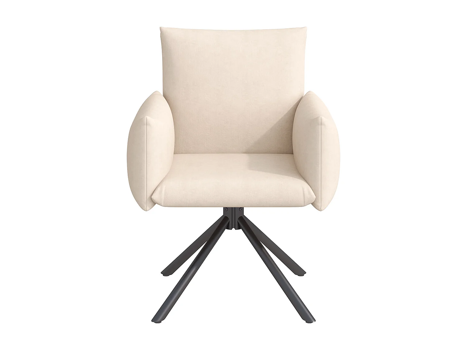 chaises de salle à manger modernes pivotante, pour salon et bureau, soutien lombaire, en métal+ velours beige