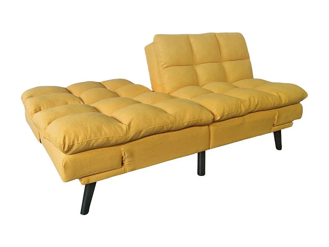 Sofá cama Cushion sistema clic clac amarillo 81x183x86,5 cm Adec