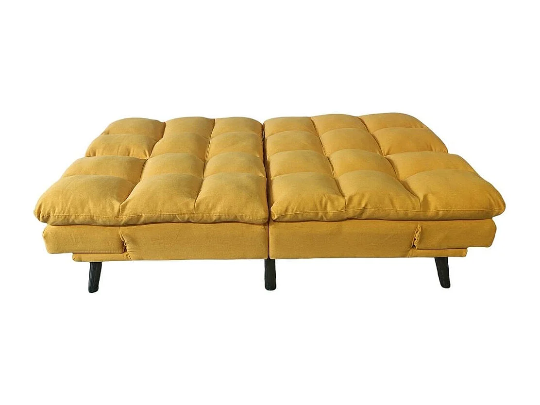 Sofá cama Cushion sistema clic clac amarillo 81x183x86,5 cm Adec