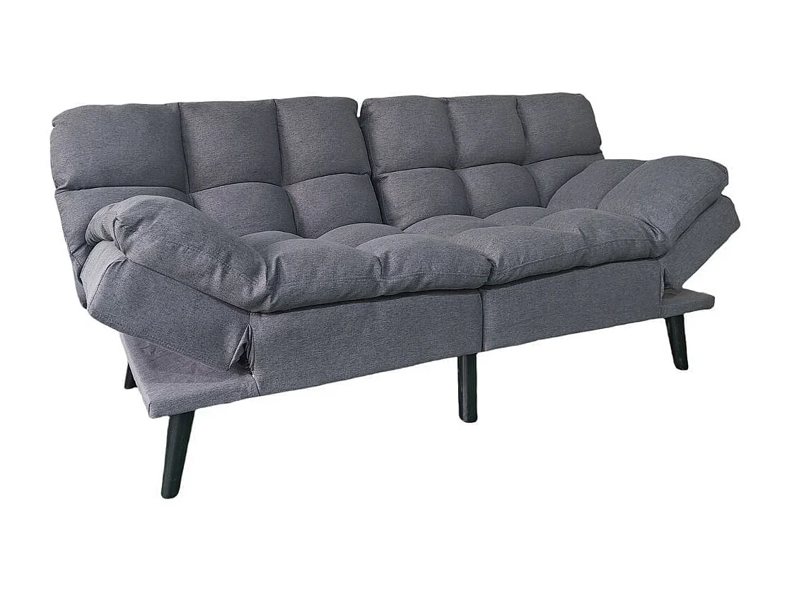 Sofá cama Cushion sistema clic clac gris 81x183x86,5 cm Adec