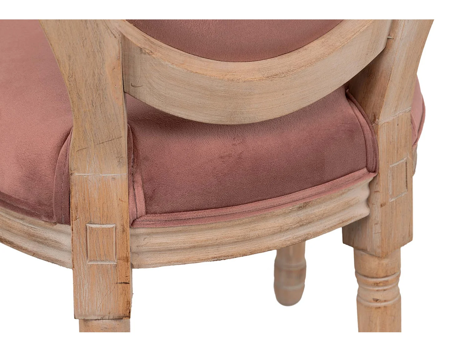 Silla Medallon Velvet Patas De Madera 48x48x96 Cm