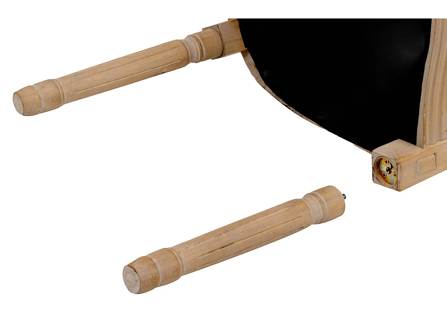 Silla Medallon Velvet Patas De Madera 48x48x96 Cm