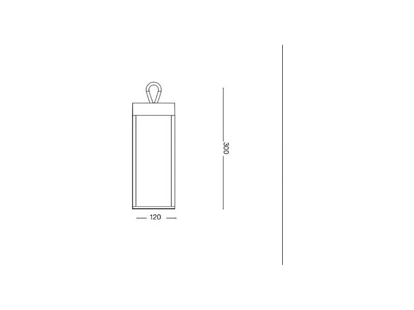 ENYA, Lanterne d'extérieur LED rechargeable en métal blanc, Ideal Lux