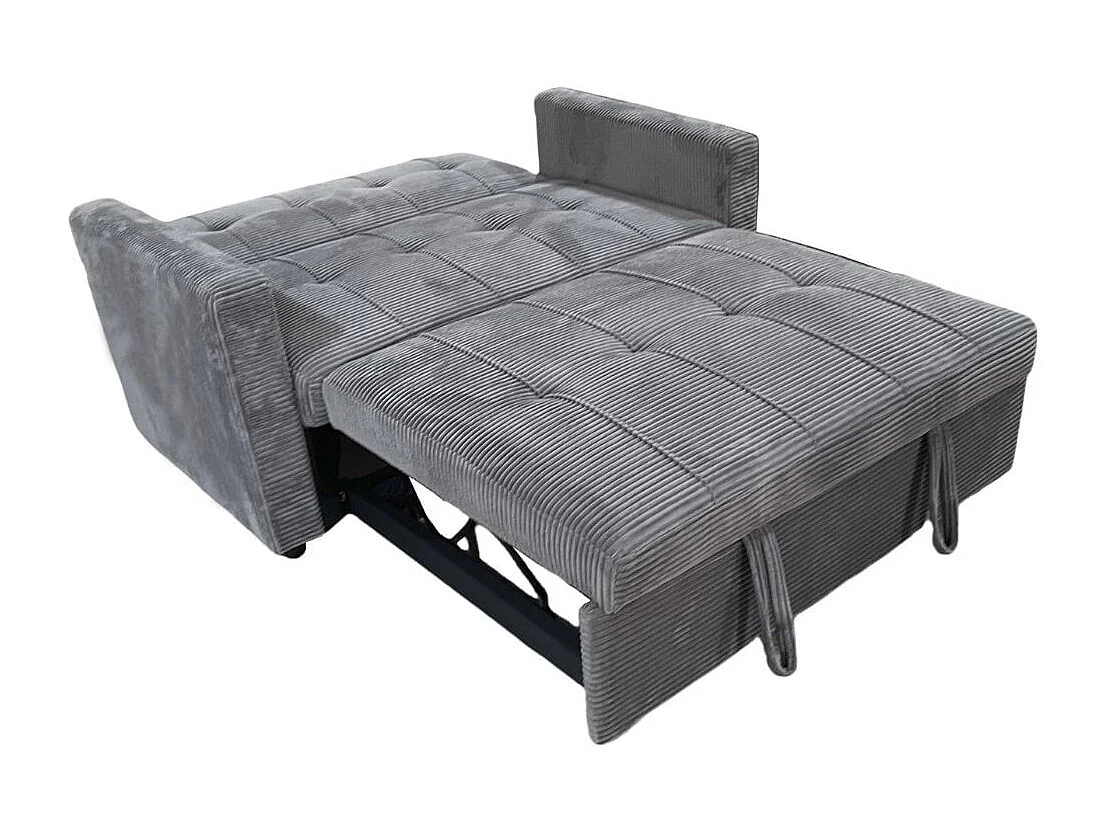 Sofá cama Divan 2 plazas respaldo reclinable gris 88x140x99 cm Adec