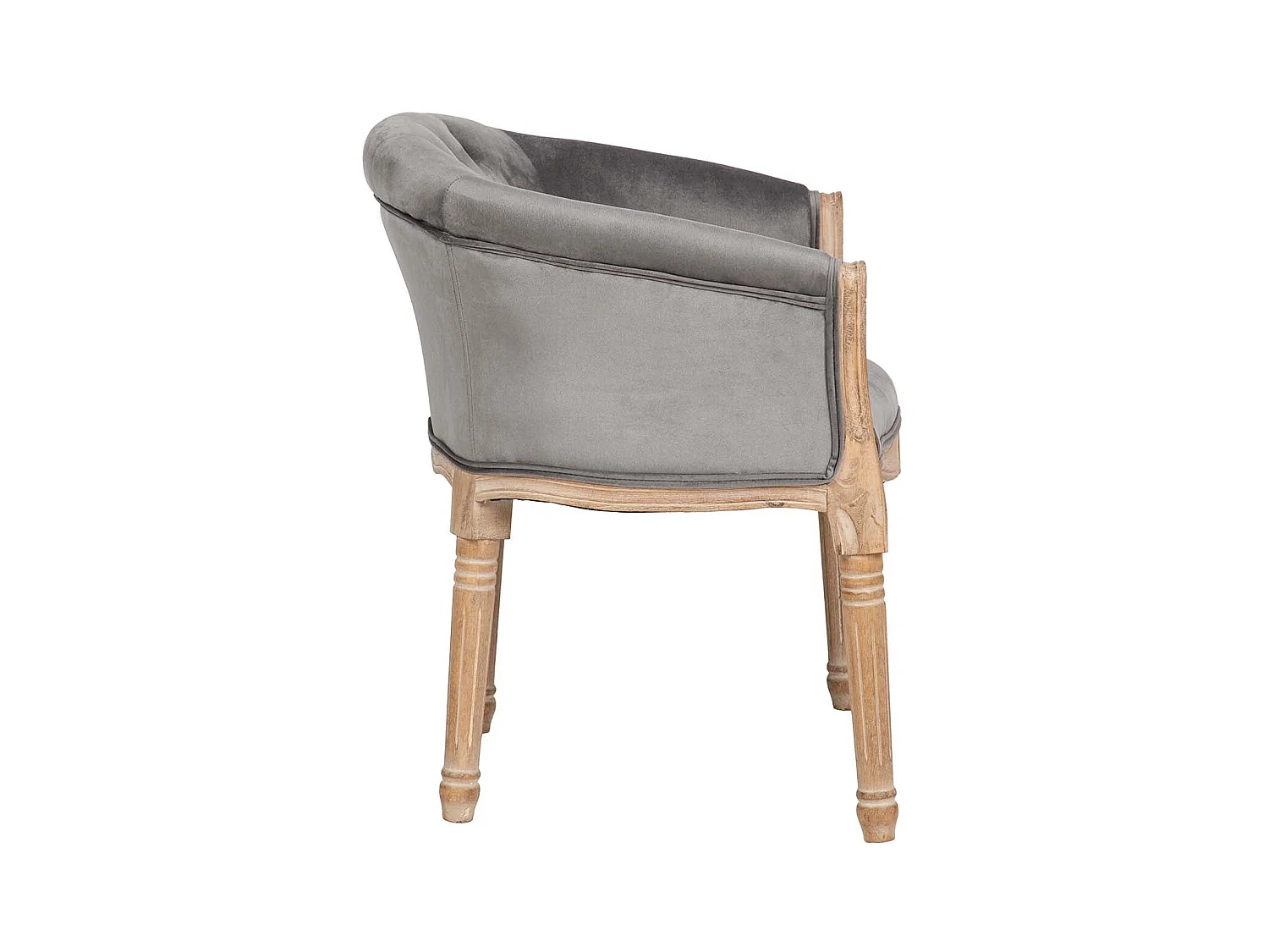 Butaca Velvet Capitone Patas Madera 61x61x71 Cm