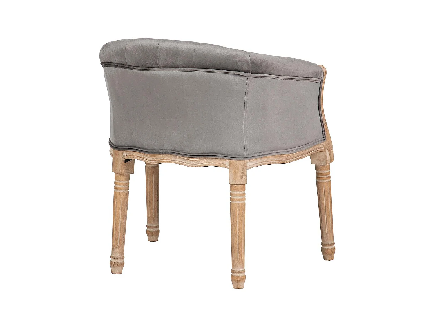 Butaca Velvet Capitone Patas Madera 61x61x71 Cm