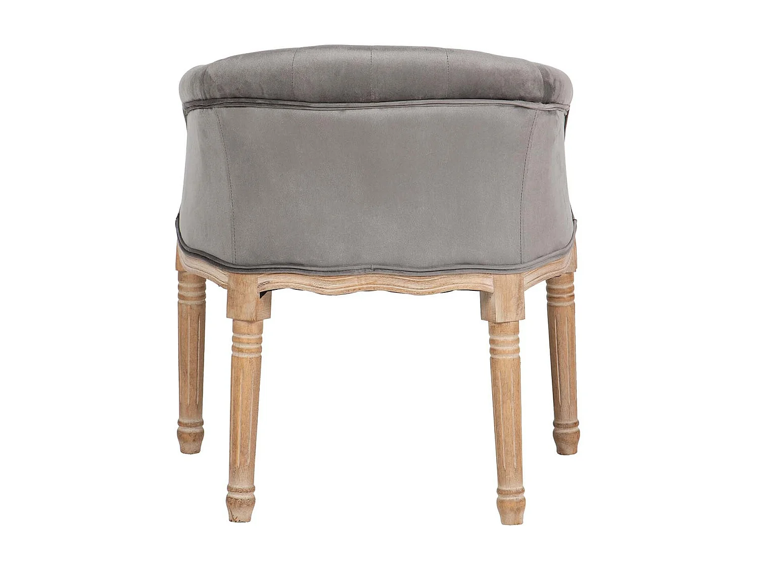 Butaca Velvet Capitone Patas Madera 61x61x71 Cm