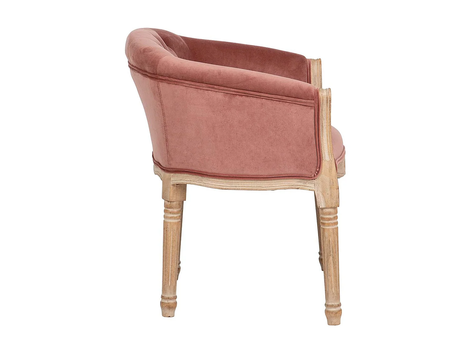 Butaca Velvet Capitone Patas Madera 61x61x71 Cm