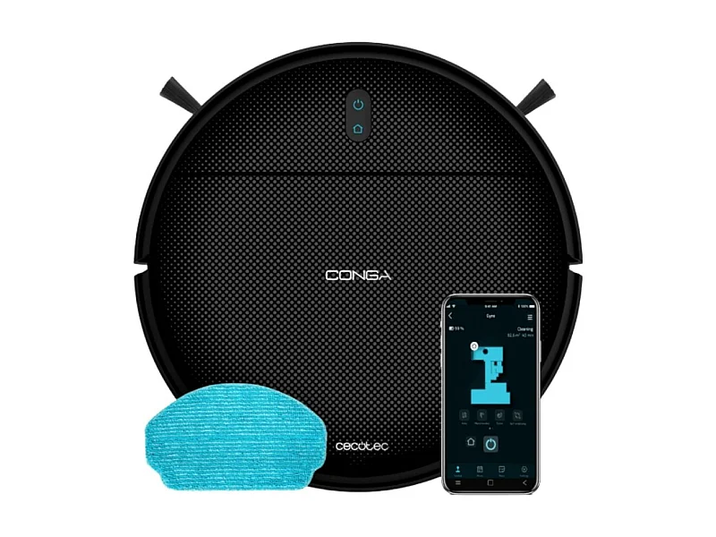 Robot aspirador Cecotec Conga M10 2000Pa base de carga 120 m² negro