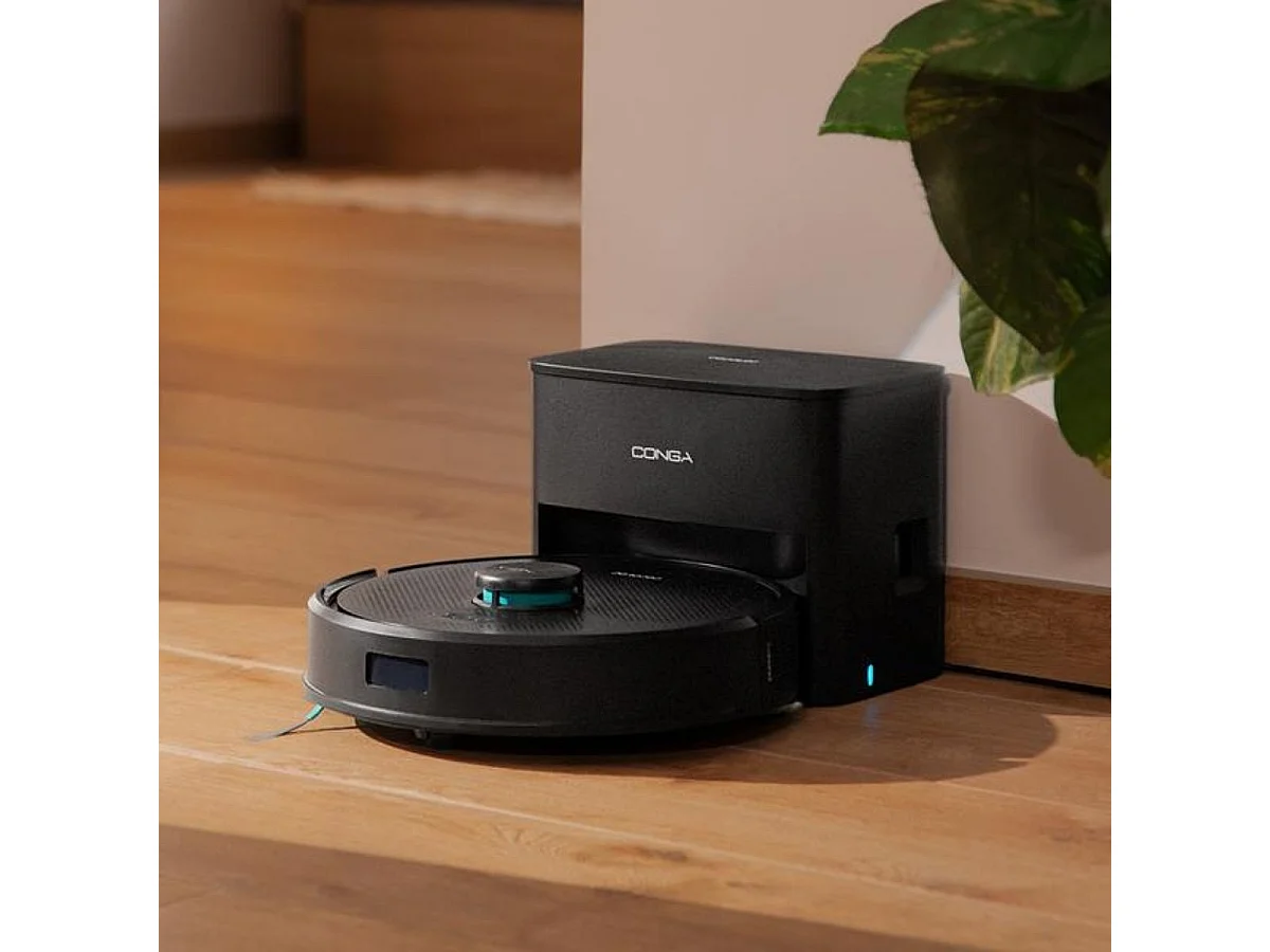 Robot aspirador Cecotec Conga Y70 2000Pa base de autovaciado WiFi 180 m² negro