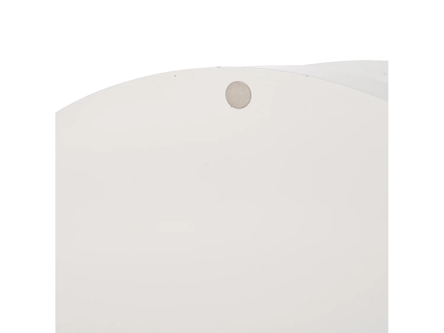 Table basse cylindrique blanche avec éclairage LED, plateau supérieur rotatif