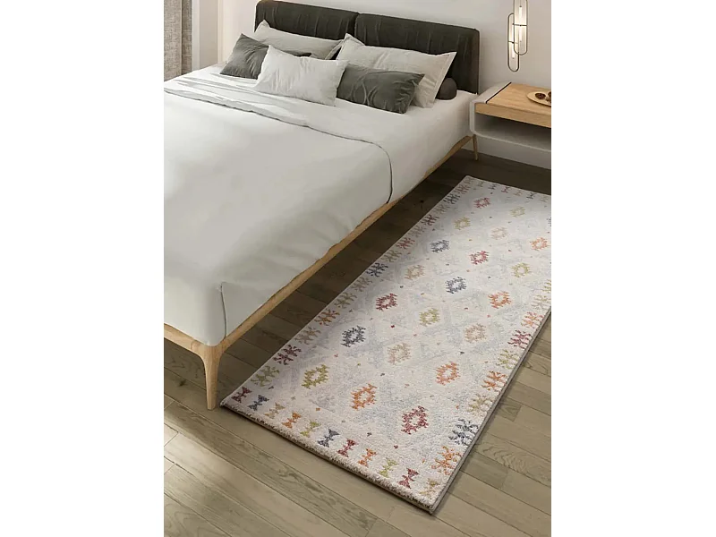 Kurzflorteppich - ethnisch - mehrfarbig - 80x200 cm - TAMARIS