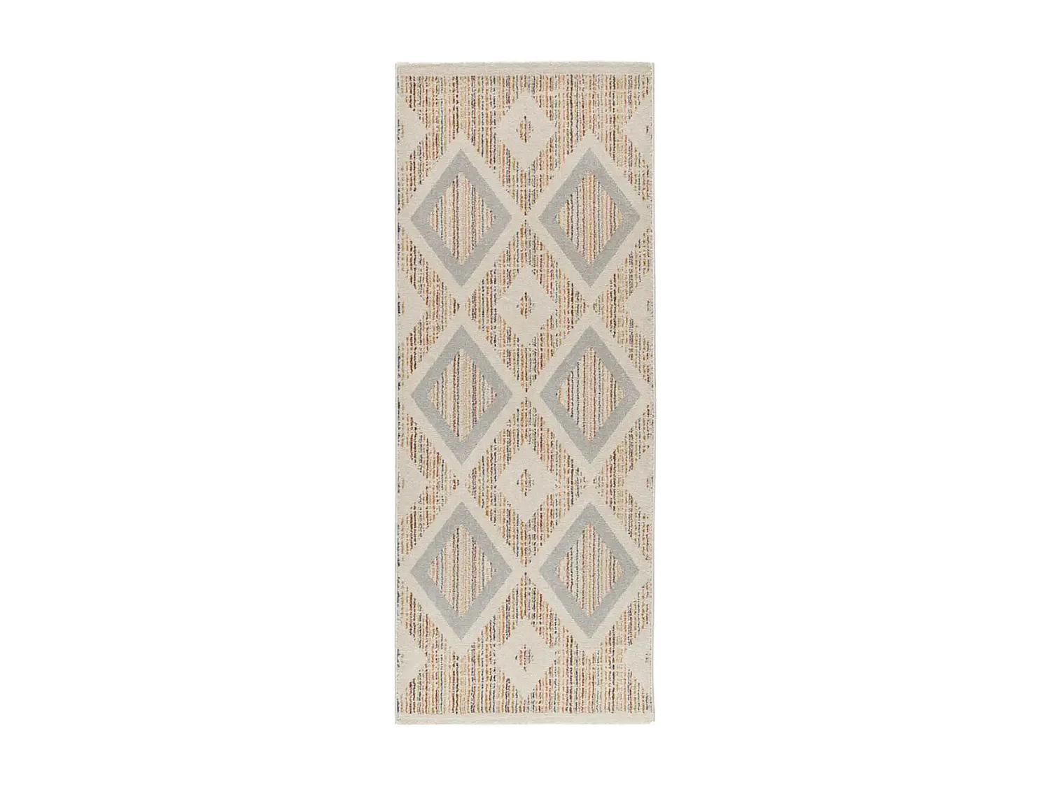 Tapis intérieur - géométrique - multicolore - 80 x 200 cm - SIROCO