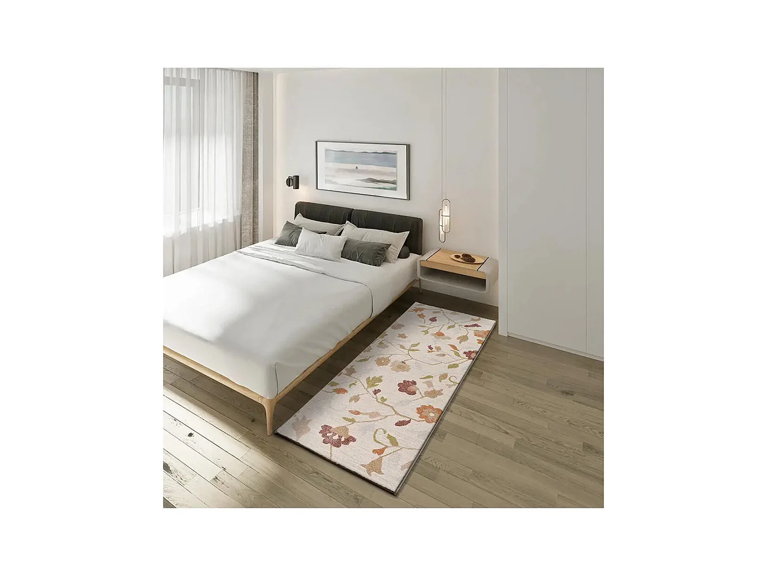 Tapis intérieur - motifs floraux - multicolore - 80 x 200 cm - TAMARIS