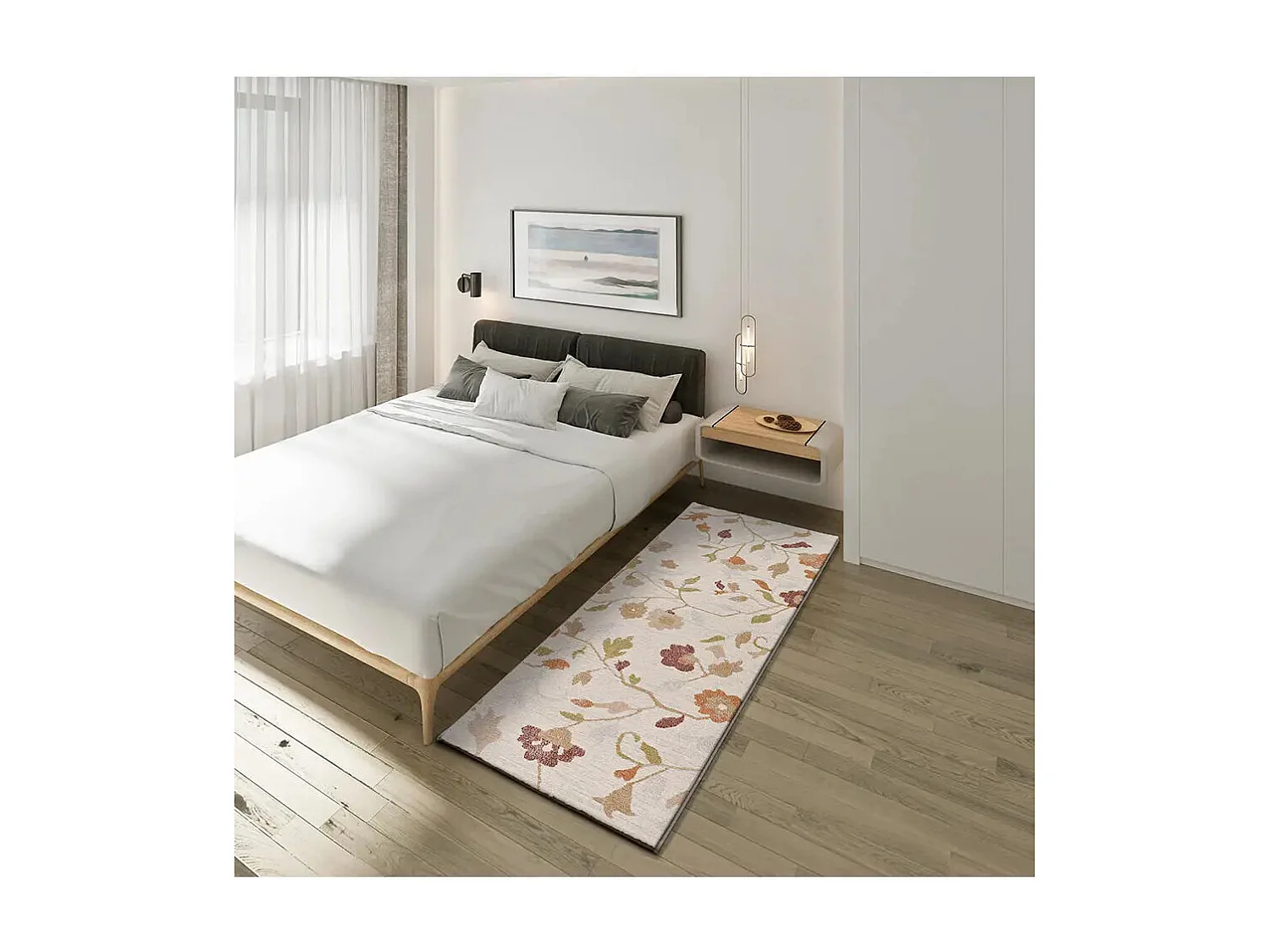 Tapis intérieur - motifs floraux - multicolore - 80 x 200 cm - TAMARIS
