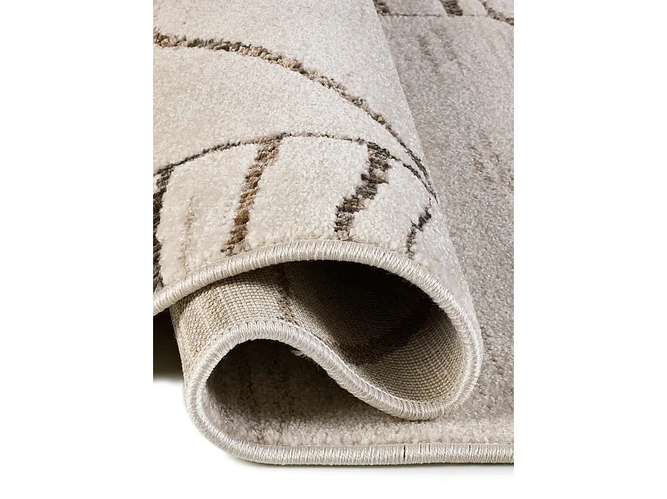 Tapis intérieur - ethnique - crème / marron - 80 x 120 cm - CERES