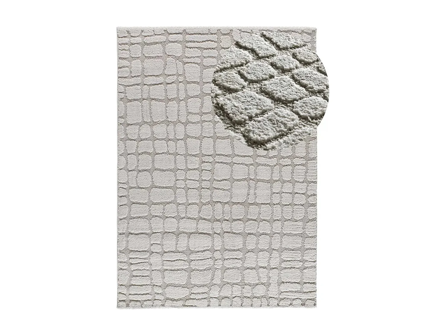 Tapis intérieur - scandinave avec relief - gris - 152 x 235 cm - JUNO