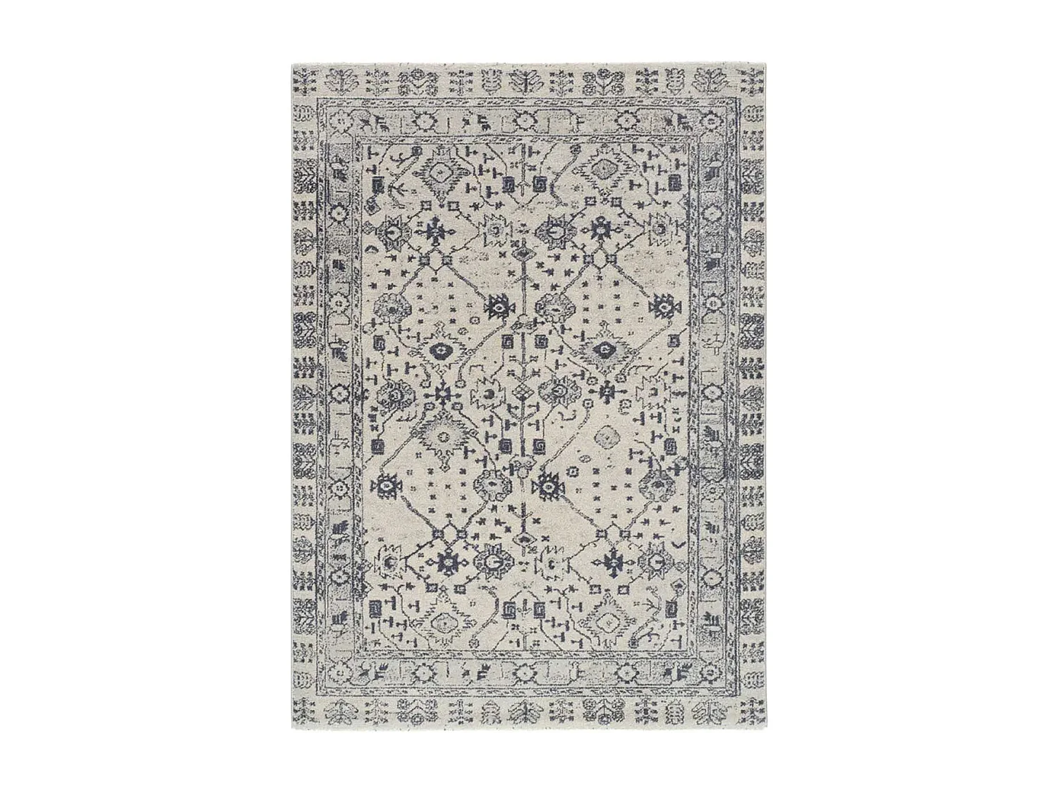 Tapis intérieur - vintage - bleu - 133 x 190 cm - SIROCO