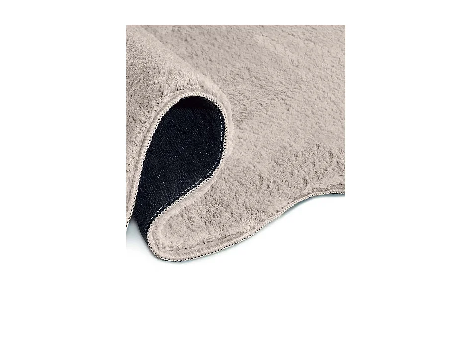 Tapis lavable antidérapant - uni - taupe - 120 x 170 cm - MELLOW