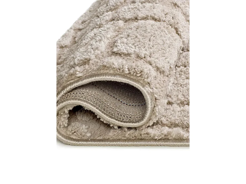 Tapis intérieur - scandinave avec relief - taupe - 152 x 235 cm - JUNO