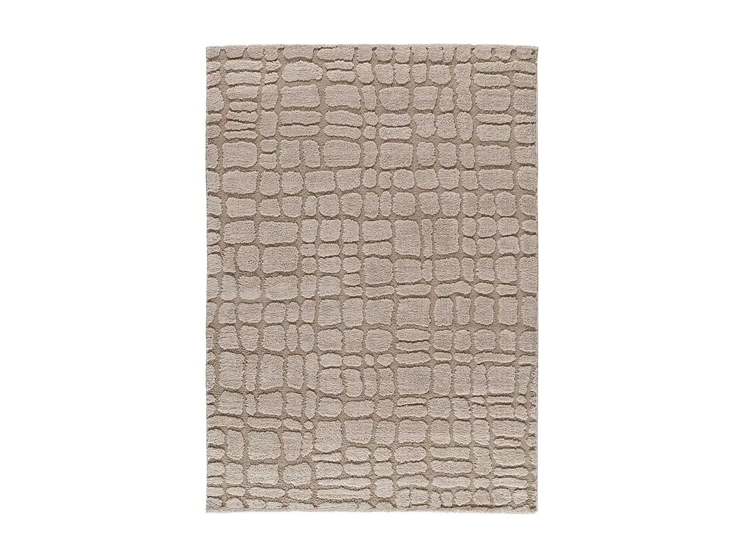 Tapis intérieur - scandinave avec relief - taupe - 152 x 235 cm - JUNO