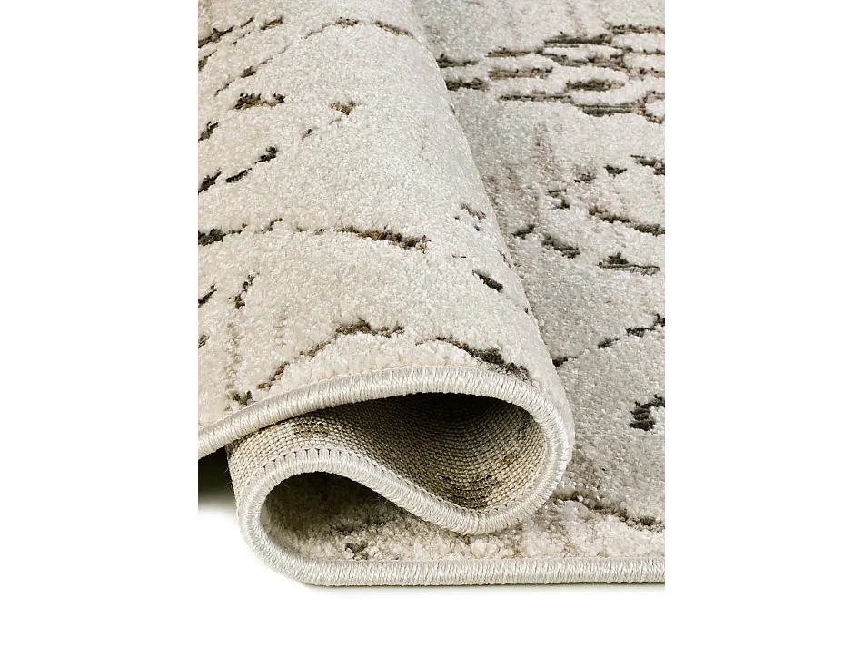 Kurzflorteppich - ethnisch - creme / braun - 80x120 cm - CERES