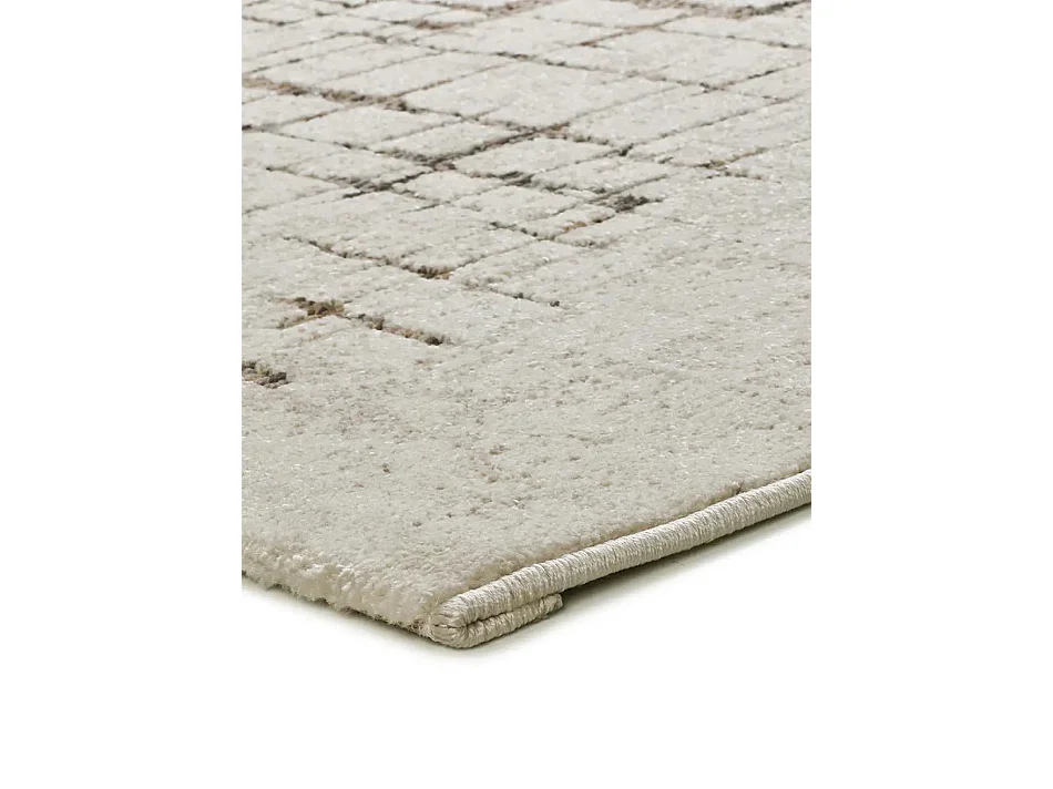 Tapis intérieur - moderne - crème / marron - 200 x 285 cm - CERES